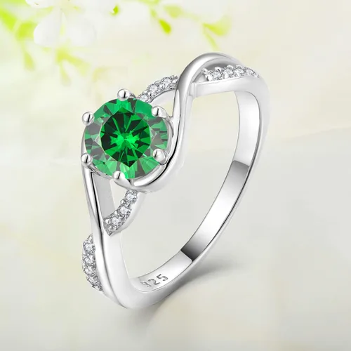 Vista 2 de CARICY Infinity Promise - Anillo de plata de ley 925 con circonita cúbica para mujer, anillos de compromiso, boda