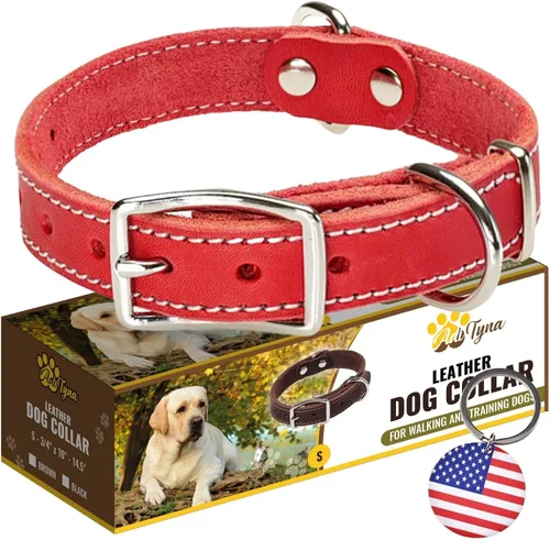 Vista 8 de Collar de perro de cuero negro resistente, collar de perro suave y fuerte para cachorros o razas pequeñas