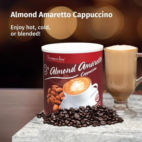 Vista 5 de Victorian Inn Capuchino instantáneo, almendra amaretto, 2 libras (paquete de 1)