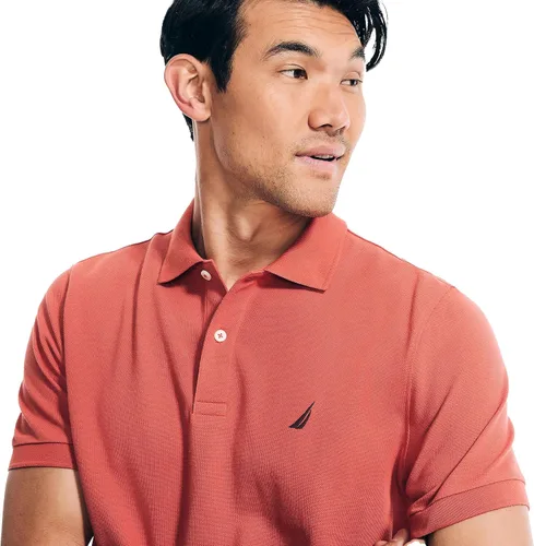 Vista 130 de Nautica playera polo clásica de mangas cortas, color sólido, para hombre