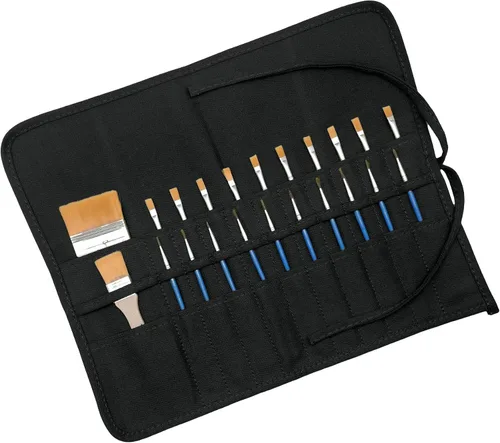 Vista 2 de Funny live Portapinceles para Suministros de Arte, Soporte para Pinceles de Artista y Organizador de Almacenamiento Estuche Bolsa Enrollable
