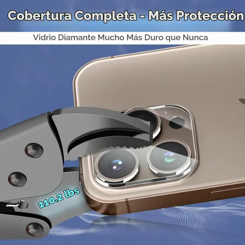 Vista 4 de 3 piezas de protector de lente de cámara trasera de vidrio templado para iPhone 16 Pro Max, iPhone 15 Pro Max - Protección completa HD transparente