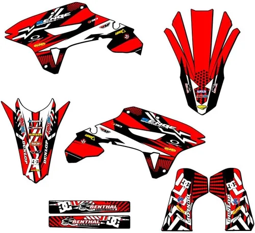 Vista 5 de Kit de base gráfica CRF 450 RX Mayhem Black Senge 2021-2024 compatible con Honda