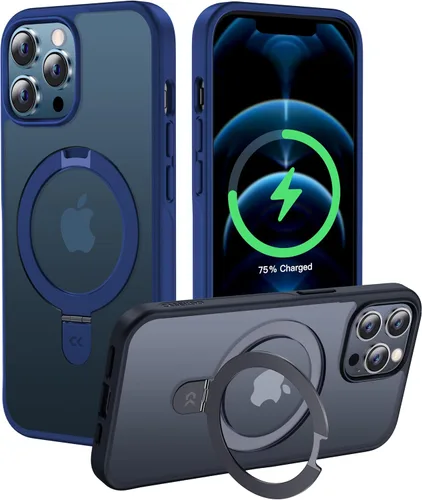 Vista 79 de CASEKOO - Funda diseñada para iPhone 14 Pro con soporte magnético invisible [protección contra caídas de grado militar] [compatible con MagSafe]
