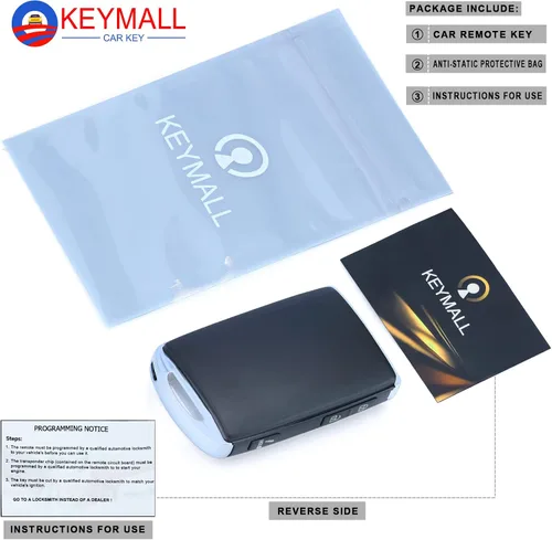 Vista 6 de Keymall Reemplazo de llavero de entrada sin llave remoto inteligente para Mazda CX-3 CX-5 2020 2021 3 botones 315MHz 4A Chip FCCD: WAZSKE13D03 P/N