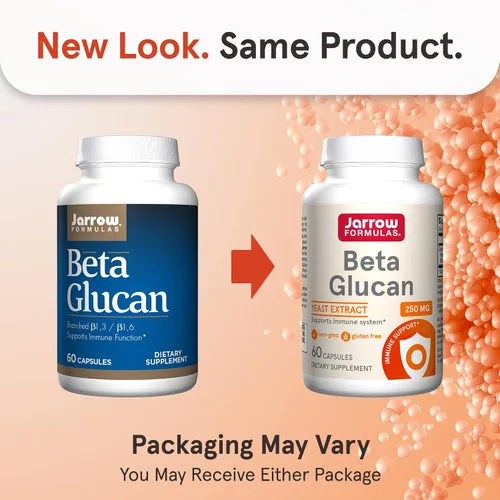 Vista 2 de Jarrow Formulas® Beta glucano, suplemento dietético, apoyo inmunológico para la salud inmunológica, 60 cápsulas, suministro para 60 días