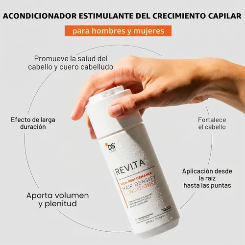 Vista 2 de DS Labs Revita Acondicionador, 205 mL – Hidratación Refrescante del Cuero Cabelludo para un Aspecto Más Lleno, Hidratación Sin Peso, Cafeína