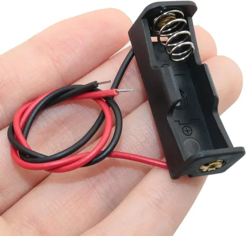 Vista 5 de 10PCS 12V 23A soporte de batería, caja de batería con cables de plomo, color negro