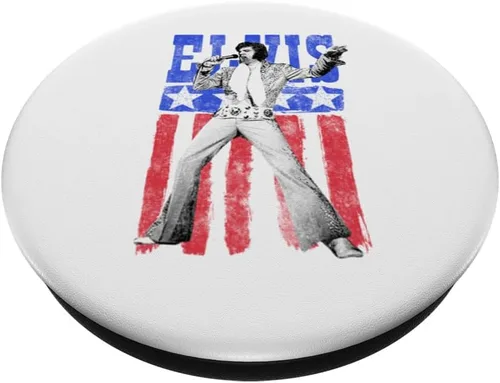 Vista 2 de Elvis Presley PopGrip intercambiable con la bandera estadounidense