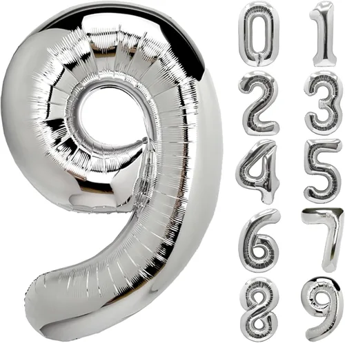Vista 69 de Globos gigantes de números negros de 40 pulgadas, globos de aluminio de Mylar con helio para cumpleaños, globo número 0 para decoración de fiestas
