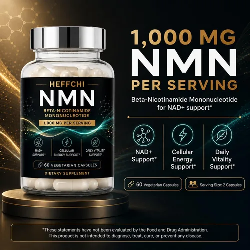 Vista 3 de NMN Capsules 1,000 mg, Beta-Nicotinamide Mononucleotide, 60 Count