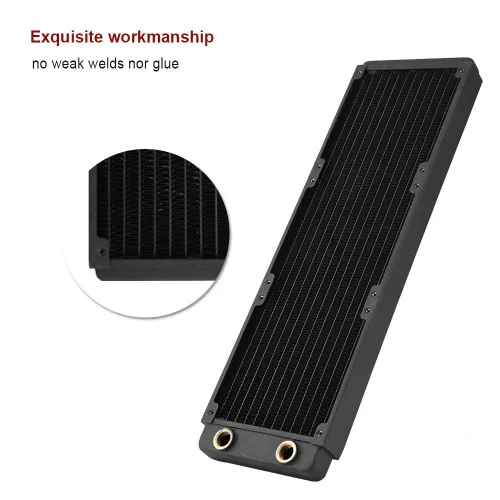 Vista 7 de Radiador de cobre disipador de calor para computadora intercambiador de calor líquido de refrigeración por agua con exquisita mano de obra, cobre