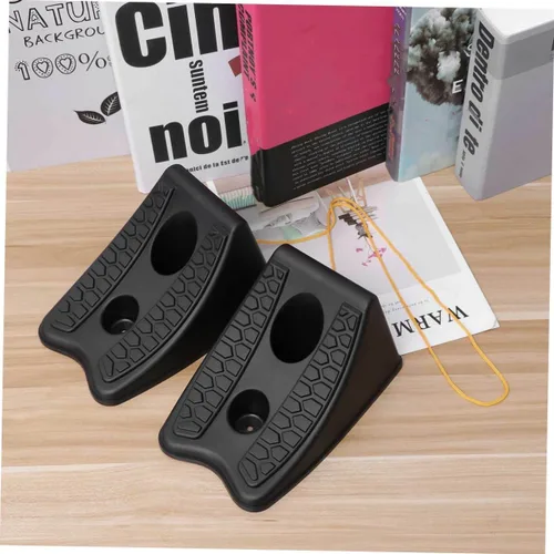 Vista 7 de 2 piezas de cuñas antideslizantes para ruedas de automóvil, para remolque, bloque de parada, tipo universal