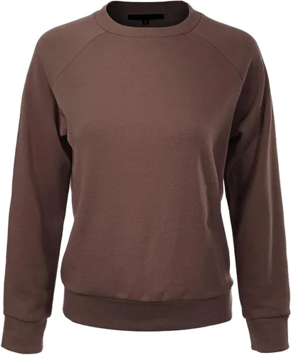 Vista 117 de MixMatchy Sudadera básica suave y cómoda de forro polar con cuello redondo para mujer