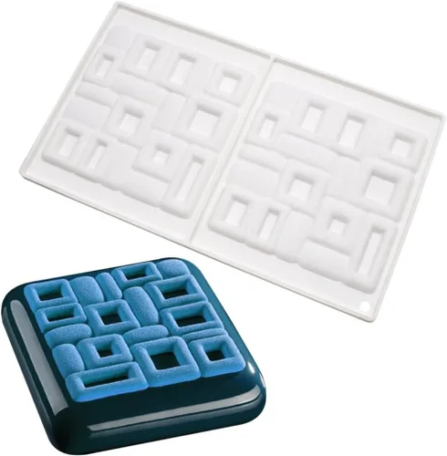 Vista 12 de mostsom Moldes de silicona para hornear pastel de mousse, molde de silicona para chocolate, molde de postre francés para chocolate pastelero, moldes