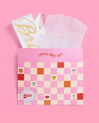 Vista 7 de xo, Fetti Banda para despedida de soltera + velo – Novia futura Kit de decoración de despedida de soltera – Banda para novia Suministros