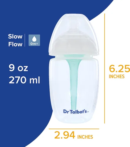 Vista 9 de Dr. Talbot's Batidora de fórmula para bebé, sin derrames, sin grumos + Dr. Talbot's - Botellas anticólicos con chupete flexible suave de 6 onzas