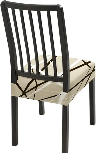 Vista 74 de SearchI Juego de 2 fundas de asiento elásticas para sillas de comedor, suaves, extraíbles y lavables, para sillas de comedor, protector de asiento