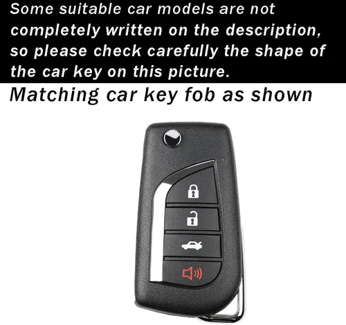 Vista 2 de ontto Llavero de automóvil de 4 botones para Toyota Flip Remote, guante de TPU elegante textura de mármol para Fortuner Corolla CHR Camry RAV4 azul