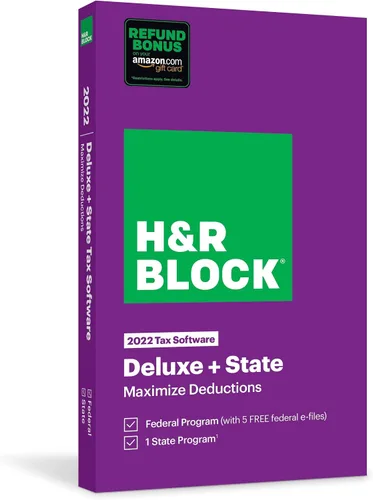 Vista 5 de H&R Block Software fiscal básico 2022 con oferta de bono de reembolso (exclusivo de mazón) [Descarga de Mac]