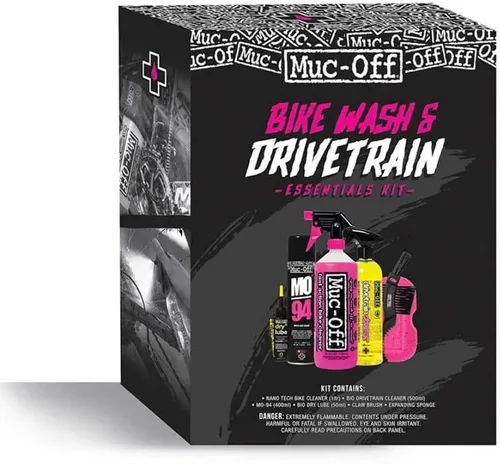 Vista 2 de Muc Off Kit esencial de lavado y transmisión de bicicletas + cubiertas de freno de disco. Limpia, protege tu bicicleta