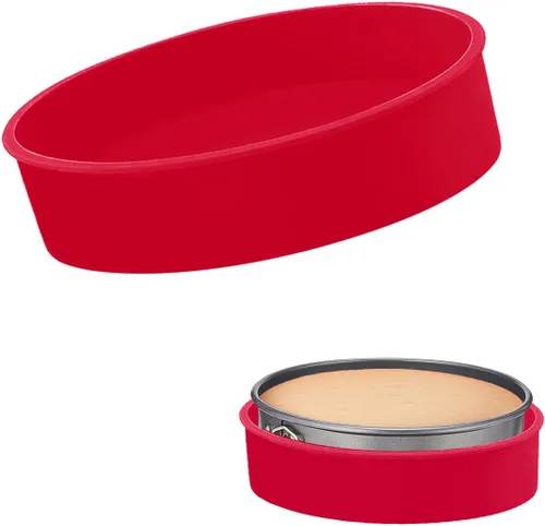Vista 8 de Protector de Molde Desmontable de Silicona para Cheesecake para Molde Desmontable Redondo de 7'', 7.5'', Protector de Baño María para Cheesecake