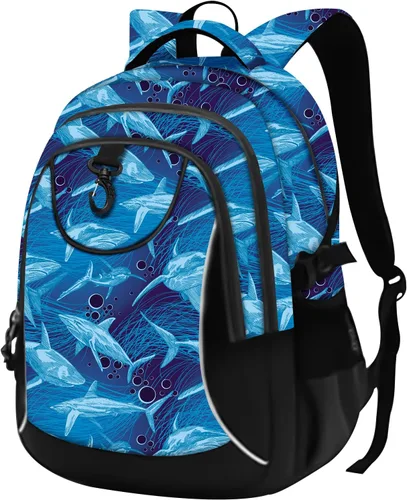 Vista 33 de Mochila escolar estilo Rickyh, mochila de viaje para hombres y mujeres, mochila ligera con compartimento para portátil, Tamaño único