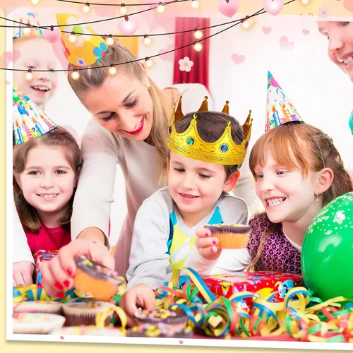Vista 7 de Hanaive Coronas de rey para adultos y niños, corona dorada de plástico real con joyas para disfraz de princesa, reina, príncipe y fiesta de cosplay