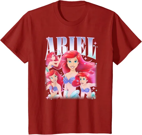 Vista 61 de Disney Camiseta de la princesa Ariel de la Sirenita Multi Pose, Negro