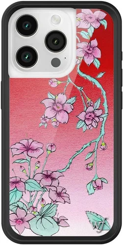Vista 57 de Wildflower - Fundas compatibles con Apple iPhone 15 Pro Protector de goma negro, certificado de prueba de caída de 4 pies, propiedad de mujeres