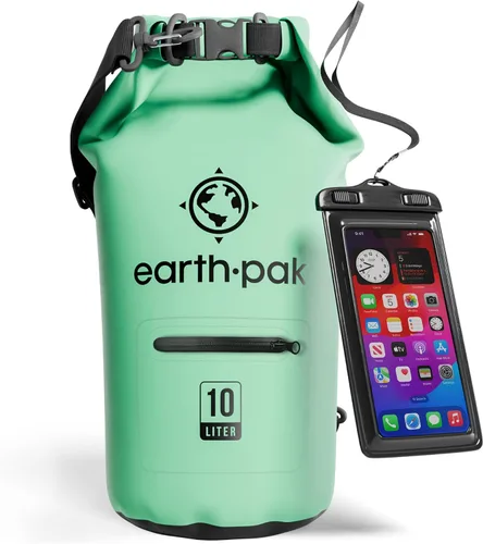 Vista 7 de Earth Pak Bolsa seca impermeable con bolsillo con cremallera, mochila impermeable para mantener el equipo seco