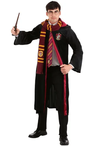 Vista 4 de Disfraz de Túnica Deluxe Gryffindor para Adulto Talla Plus Harry Potter Multicolor