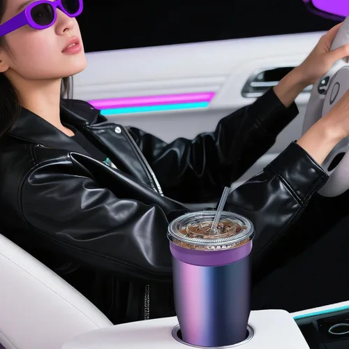 Vista 5 de Funda universal para café helado - Funda aislante reutilizable de acero inoxidable de doble pared mejorada para bebidas frías, se ajusta a tazas