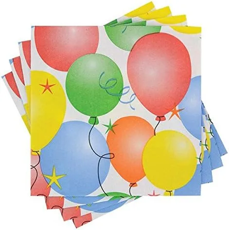 Vista 4 de Paquete de fiesta de feliz cumpleaños – Globo Bash – 18 platos y 20 servilletas St3