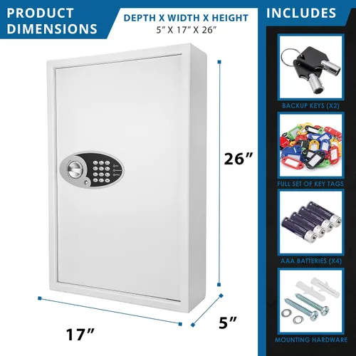 Vista 2 de Barska Cerradura de teclado electrónico digital para montaje en pared, caja fuerte ideal para el hogar, hoteles, escuelas y negocios