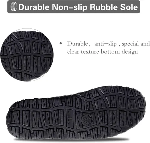 Vista 4 de shoeslocker Pantuflas para hombre de microgamuza mocasín con espuma viscoelástica zapatos para casa