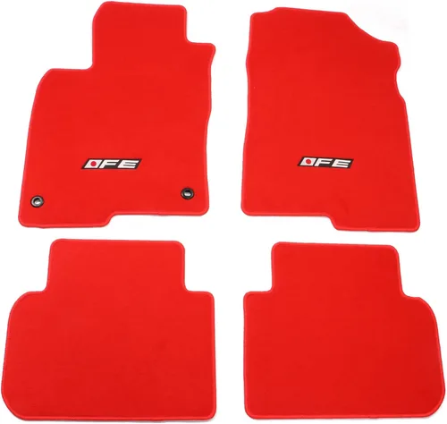 Vista 9 de IKON MOTORSPORTS, Alfombrillas compatibles con Honda Civic 2022-2026 y Acura Integra 2023-2026, juego de 4 alfombras de repuesto de nailon beige
