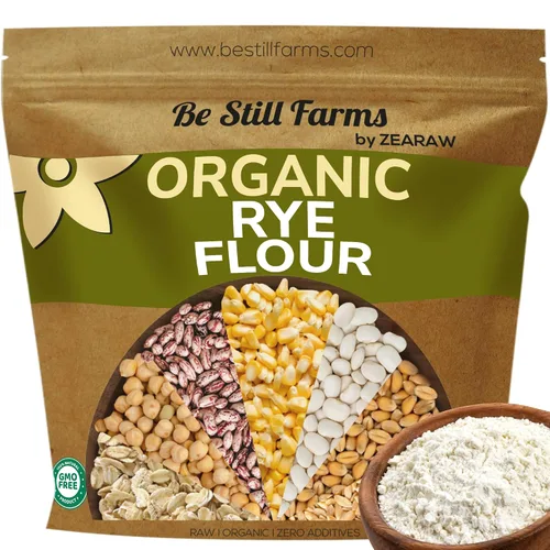 Vista 7 de Harina de centeno orgánica para pan a granel 2.8 lb - Harina de pan para hornear Great for Pumpernickel and Bread Machine - 100% Whole Rye Grain