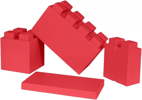 Vista 41 de EverBlock Paquete modular de plástico de tamaño natural de 3 x 3 pulgadas Bloques de construcción gigantes Fácil de conectar y reutilizar Uso