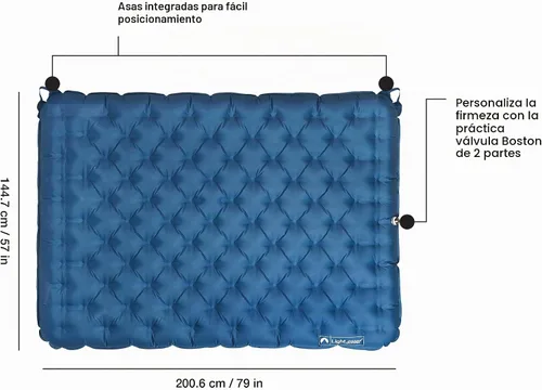Vista 3 de Lightspeed Outdoors Cama de aire libre de PVC de lujo para 2 personas