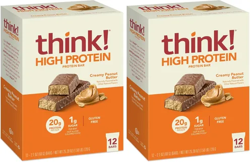 Vista 12 de Think! (thinkThin) Barras ricas en proteína de 20 gramos – Chocolate fundido, 0 gramos de azúcar, sin edulcorantes artificiales, sin gluten, sin