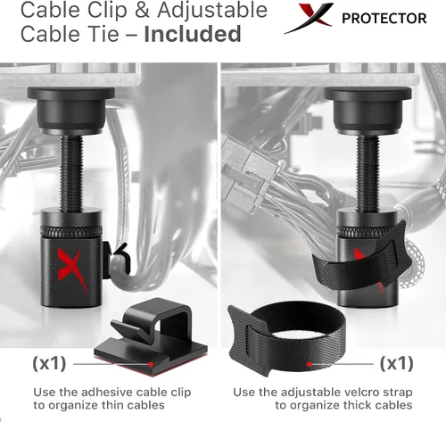 Vista 6 de X-Protector Soporte de GPU – Pequeño soporte de hundimiento de GPU de 1" – 2" – Soporte de GPU premium con almohadilla de goma – Soporte de tarjeta