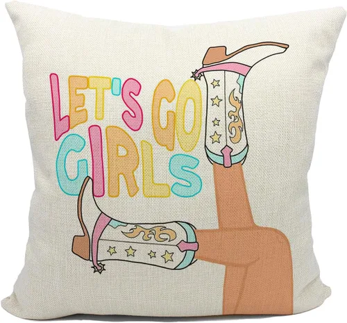 Vista 5 de Mancheng-zi Funda de almohada retro con diseño de botas de vaquero occidental, para adolescentes y mujeres, regalos de vaquera, 18 x 18 pulgadas
