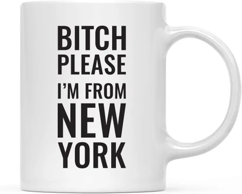 Vista 98 de Andaz Press Taza de café de 11 onzas, regalo de broma, Bitch Please I'm from Alabama, paquete de 1, incluye caja de regalo, divertidas ideas