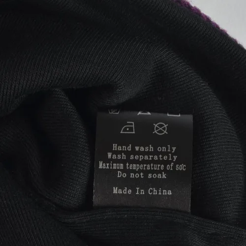 Vista 4 de VECRY Gorro de punto holgado para hombre, diseño de cráneo, largo y holgado, hip-hop, para invierno y verano, B305 B305-negro