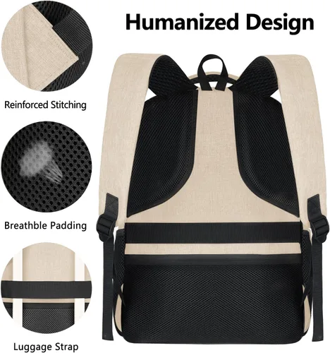 Vista 6 de Skaypibs Mochilas escolares para mujeres, mochilas escolares para niñas, niños y adolescentes, mochilas para laptop de 15.6 pulgadas con puerto