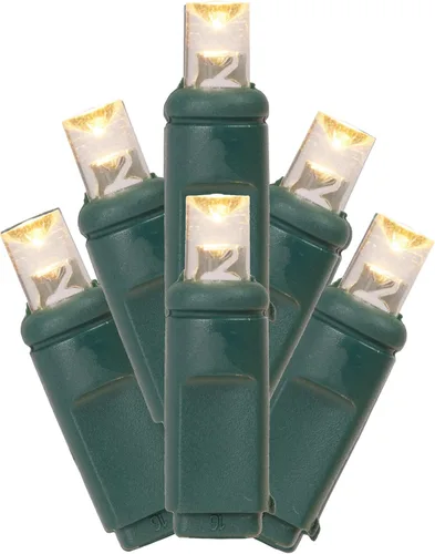 Vista 23 de Vickerman Juego de 100 luces LED GW WA Ec multicolor con LED gran angular de molde único, 36 pies