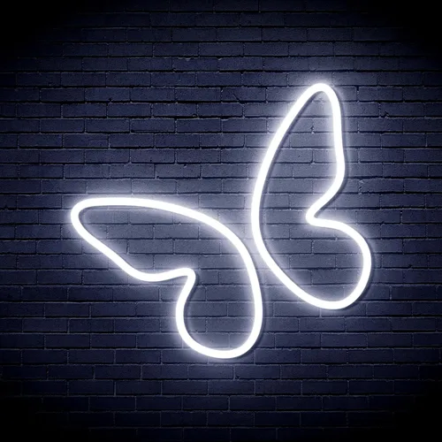 Vista 13 de ADVPRO Señal de neón LED del silicón de la flexión del sitio de la muchacha de la mariposa - azul - st16s33-fnu0020-b