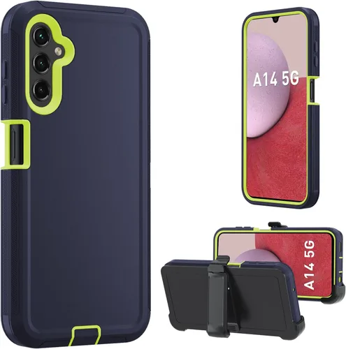 Vista 7 de Funda para Samsung Galaxy A14 5G, A14 5G resistente, [protección de grado militar] [a prueba de golpes] [a prueba de caídas] [a prueba de polvo]