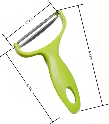Vista 4 de Rallador de Verduras de Boca Ancha, rallador de ensalada, rebanador de papas para repollo, zanahorias – Rebanador Manual Ergonómico con Agarre